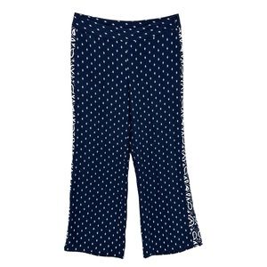 CABI Track Star Trouser Pants Wide Leg Blue 5176